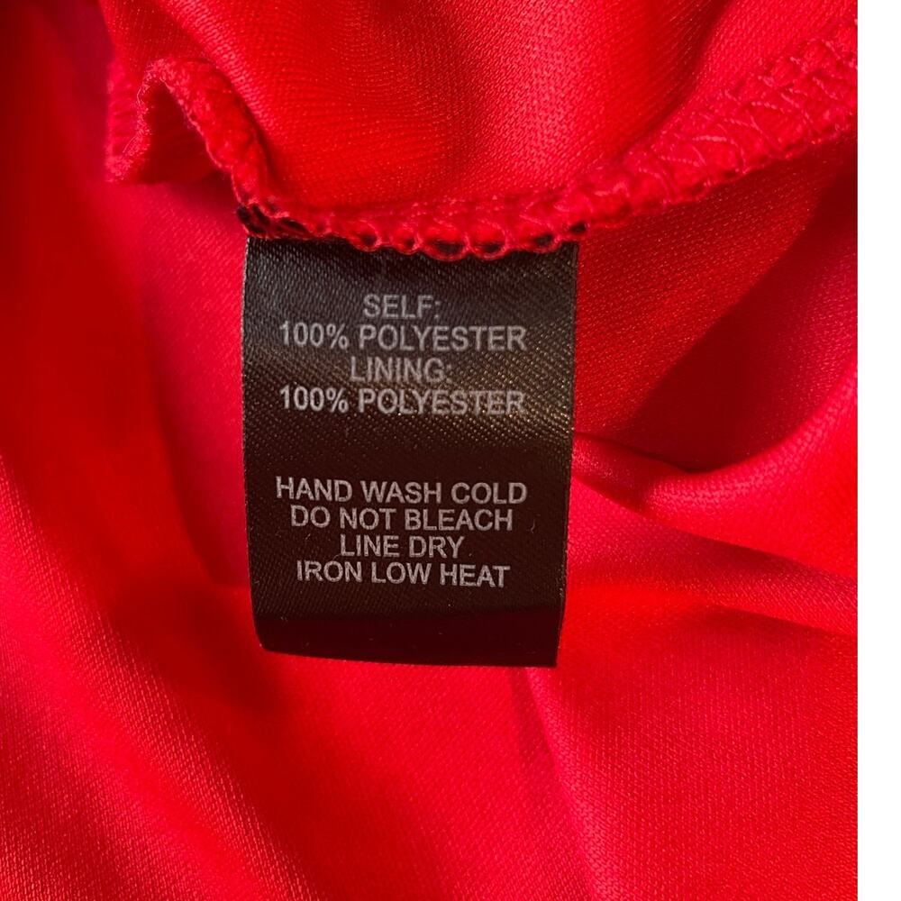 Lulus Milana Red Floral Mini Dress Sz S Ruched Plunge Neckline Flirty Party - Picture 14 of 16